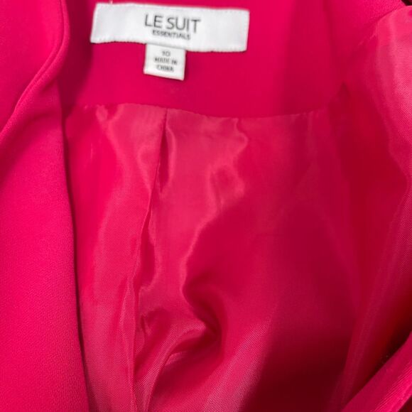 Le Suit Essentials Women's Suit Blazer Size 10 Pink Lined - Picture 8 of 9